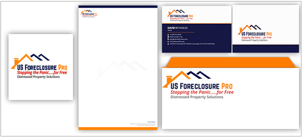 US Foreclosure Logo Stationery Designs